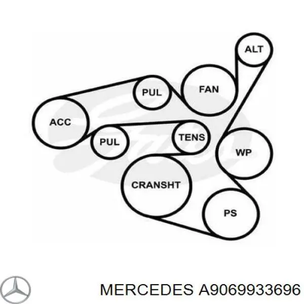 A9069933696 Mercedes ремень генератора