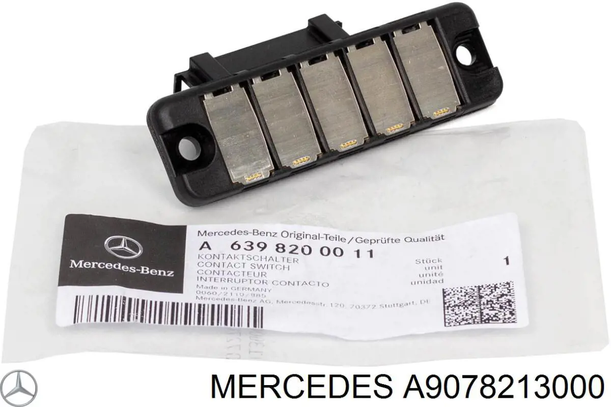 A9078213000 Mercedes датчик закрывания дверей (концевой выключатель, на сдвижной двери)