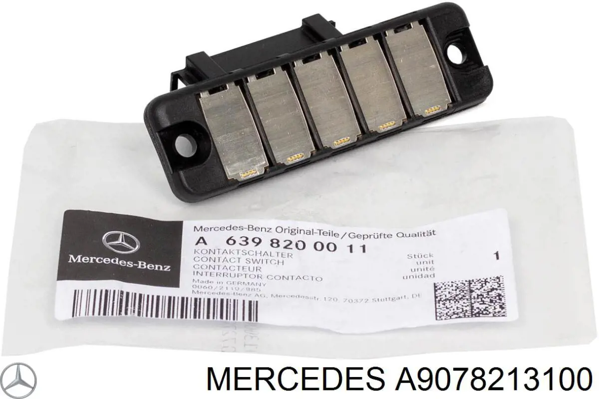 A9078213100 Mercedes датчик закрывания дверей (концевой выключатель, сдвижной двери, на кузове)