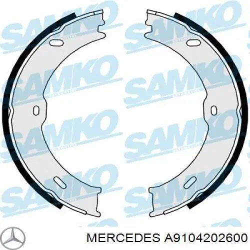 Купить A9104202600 Mercedes Колодки ручника/стояночного тормоза