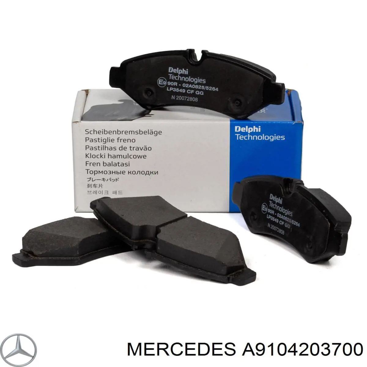 A9104203700 Mercedes sapatas do freio traseiras de disco