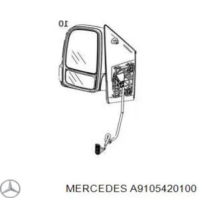 A9105420100 Mercedes зеркальный элемент левый