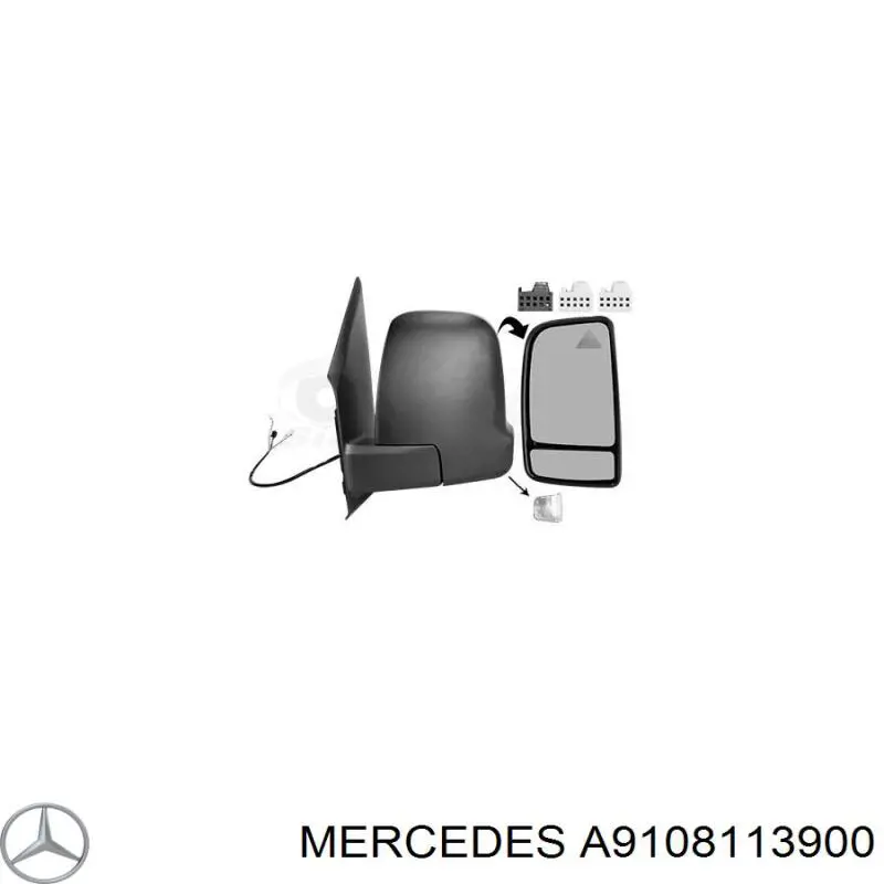 Кронштейн крепления зеркала заднего вида, левый на Mercedes Sprinter (907)