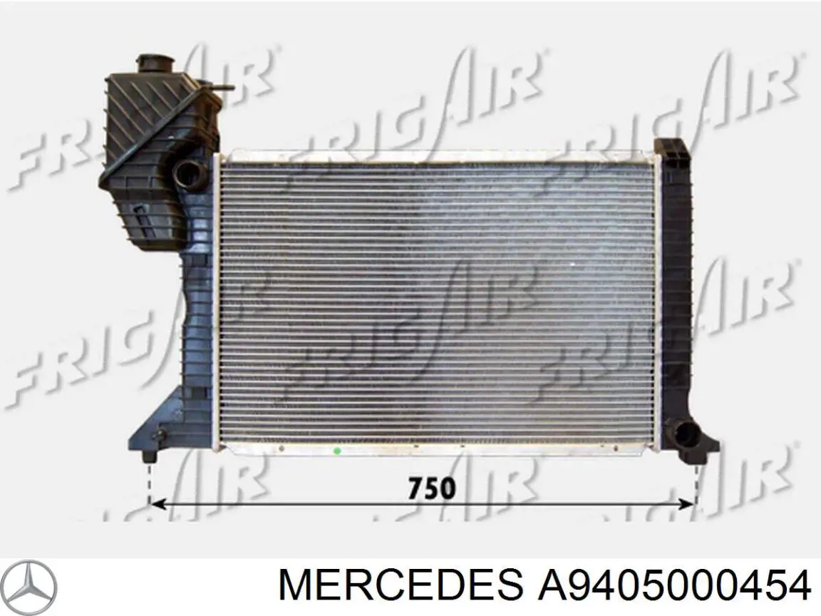 Радиатор кондиционера A9405000454 Mercedes