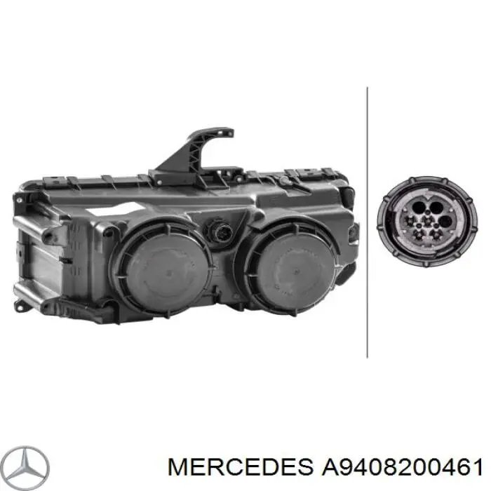 Фара правая A9408200461 Mercedes