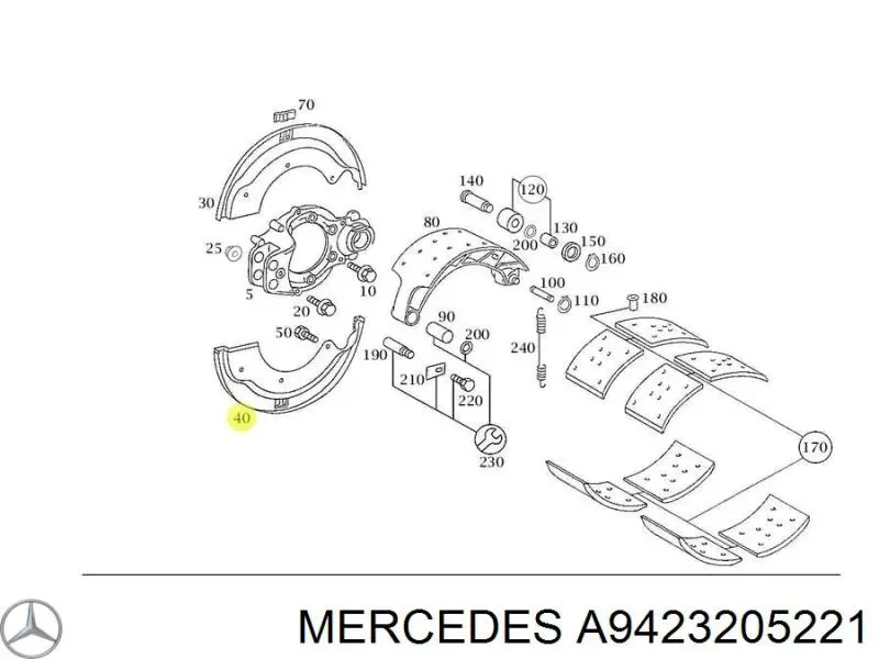 Купить A9423205221 Mercedes Пневмоподушка/пневморессора моста