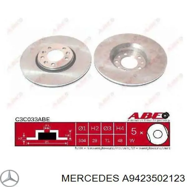 A9423502123 Mercedes дифференциал задний