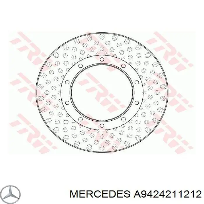 Купить A9424211212 Mercedes Ротор тормозной