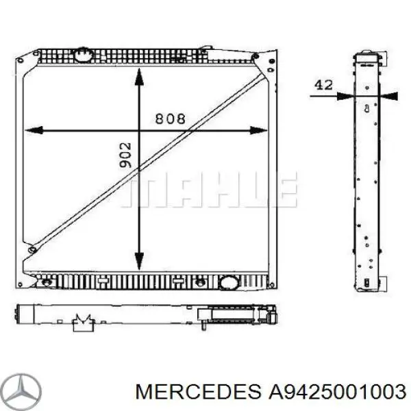 Радиатор A9425001003 Mercedes