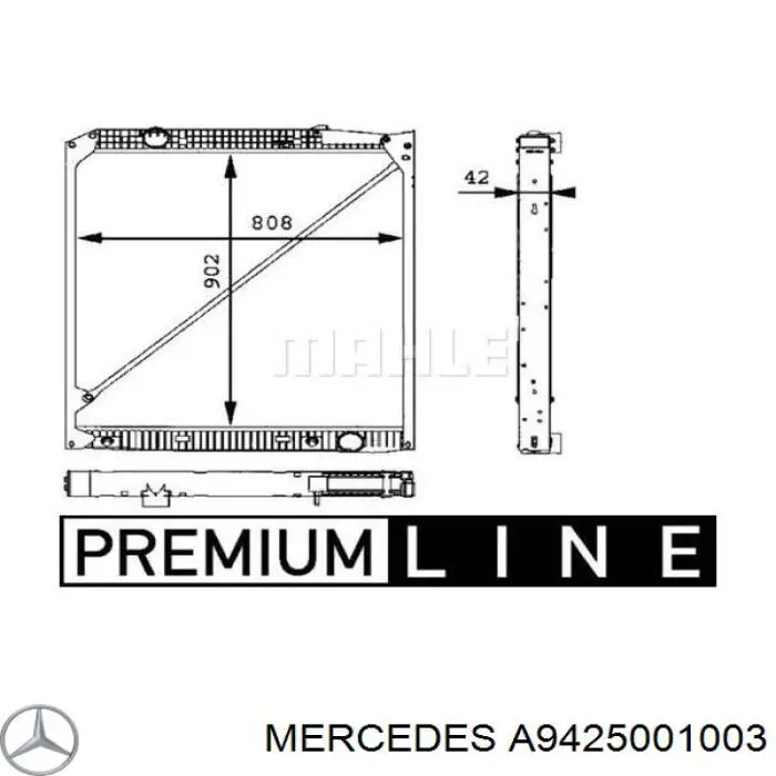 A9425001003 Mercedes Радиатор основной