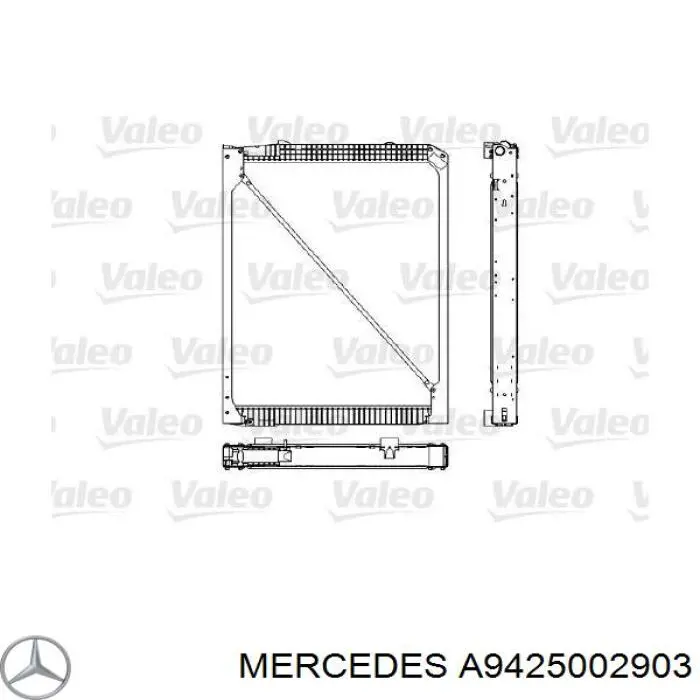 A9425002903 Mercedes Радиатор основной