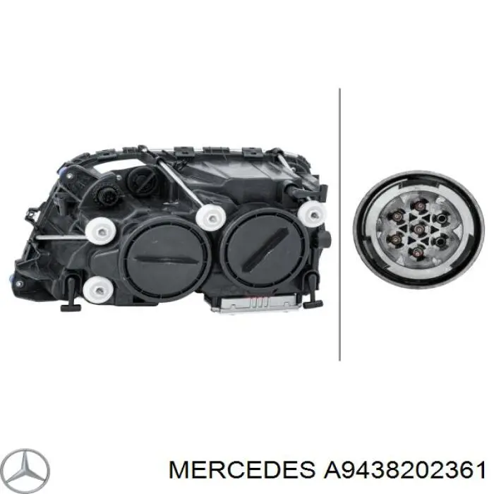 Правая фара 1EL009513221 HELLA