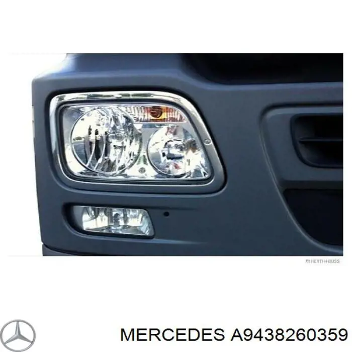 Рамка/облицовка фары правой Mercedes 9438260359
