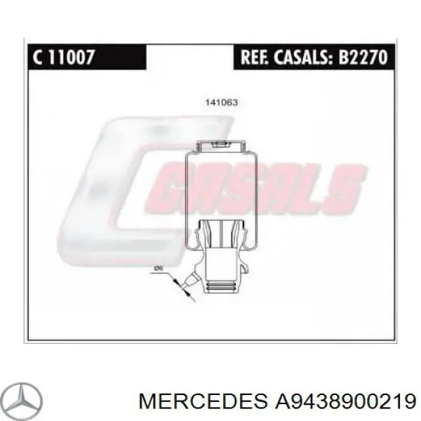A9438900219 Mercedes амортизатор кабины (truck)