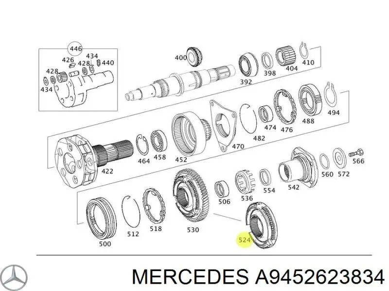 Кольцо синхронизатора Mercedes A9452623834