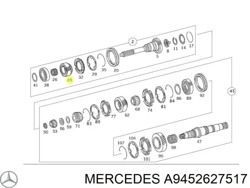  Шестерня первичного вала КПП MERCEDES BENZ TRUCK TRUCK ACTROS 