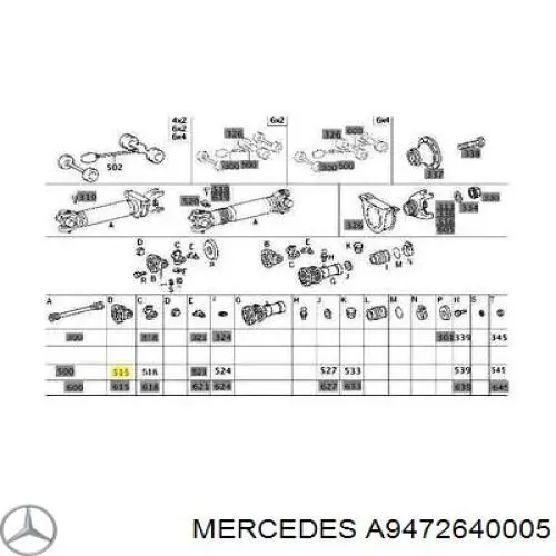 Промвал Mercedes A9472640005 цена, от 122.55 USD