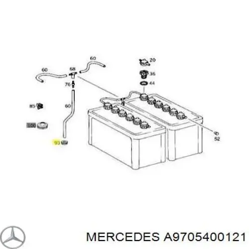Купить A9705400121 Mercedes Полка под аккумулятор