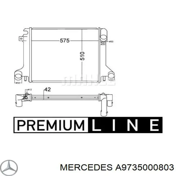 Радиатор A9735000803 Mercedes