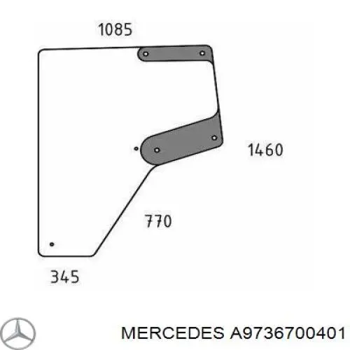 Лобовое стекло A9736700401 Mercedes