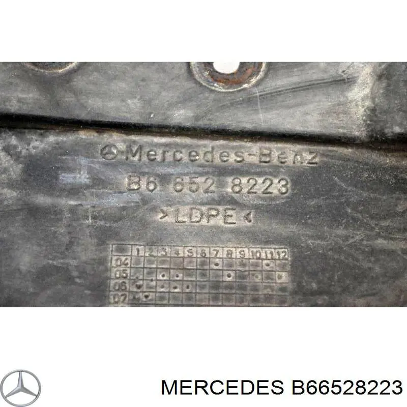 B66528223 Mercedes Комплект передних брызговиков