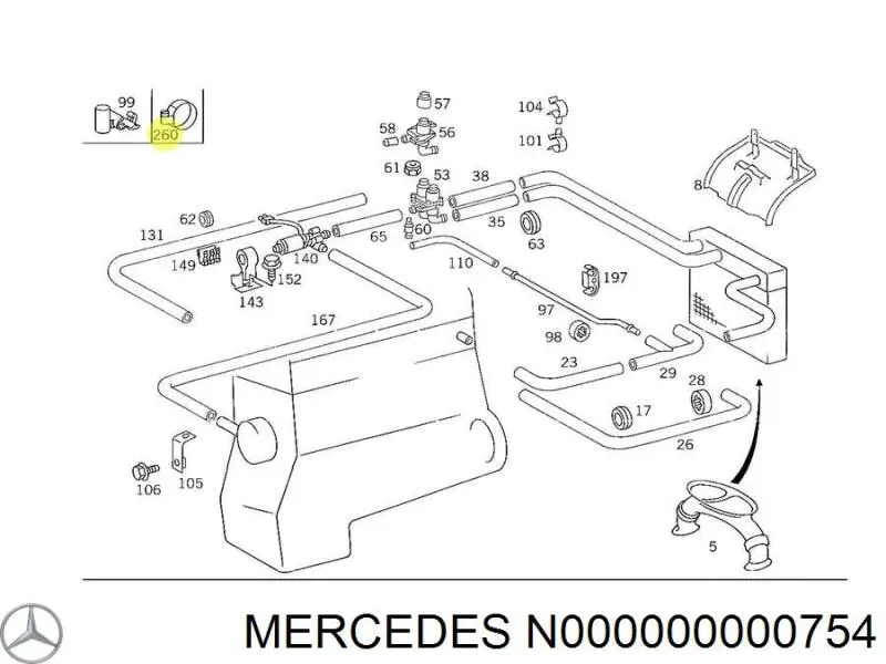 Mercedes N000000000754 цена, от 3.12 USD