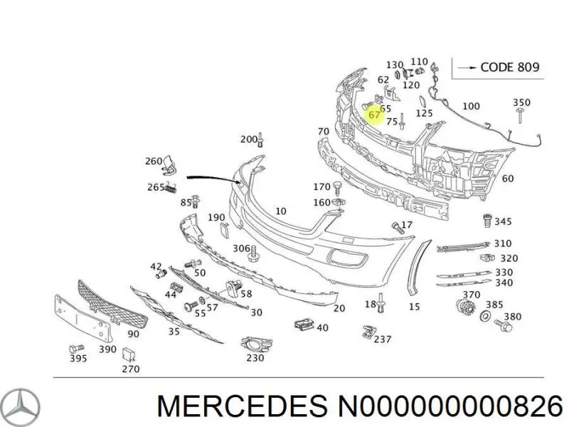  Mercedes N000000000826 цена, от 1.64 USD