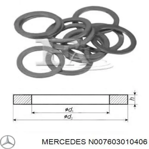 N007603010406 Mercedes vedante de mangueira de fornecimento de óleo de turbina