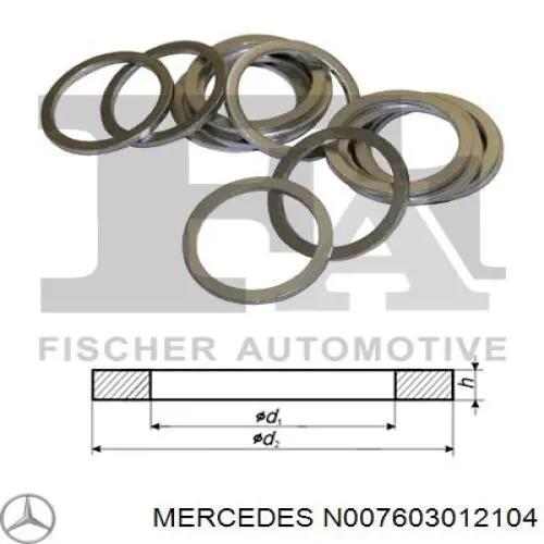 Прокладка поддона картера N007603012104 Mercedes