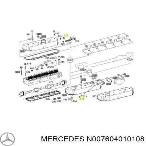 Пробка поддона двигателя N007604010108 Mercedes