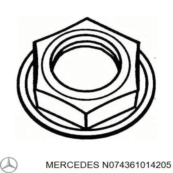 N074361014205 Mercedes porca de roda