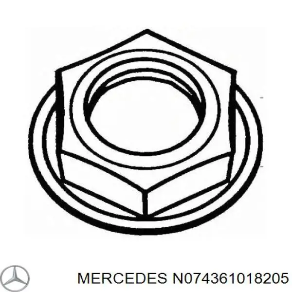 N074361018205 Mercedes гайка колесная