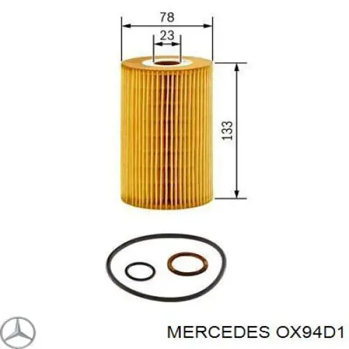 Filtro de aceite OX94D1 Mercedes