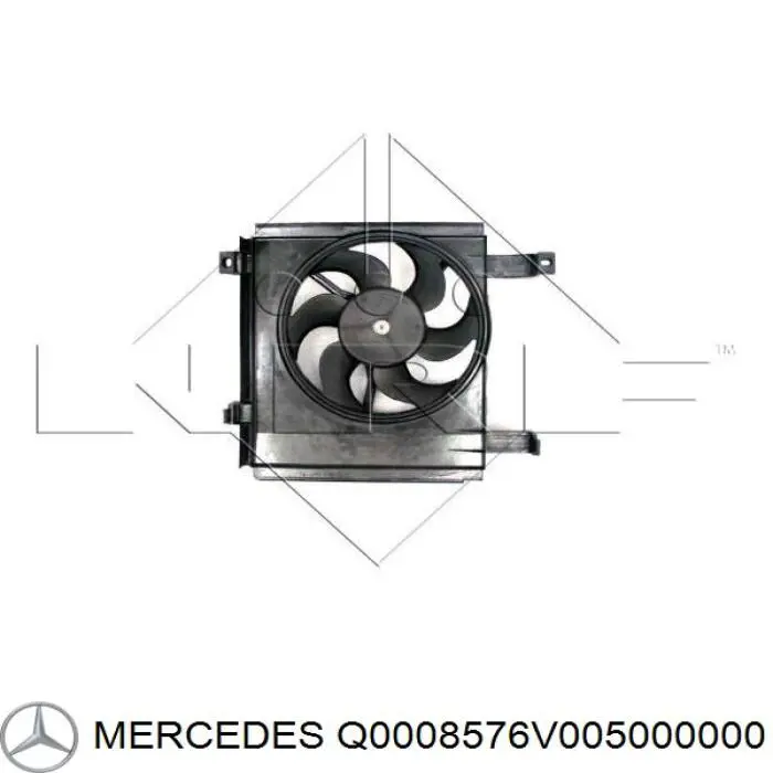 Q0008576V005000000 Mercedes Диффузор радиатора охлаждения в сборе с мотором