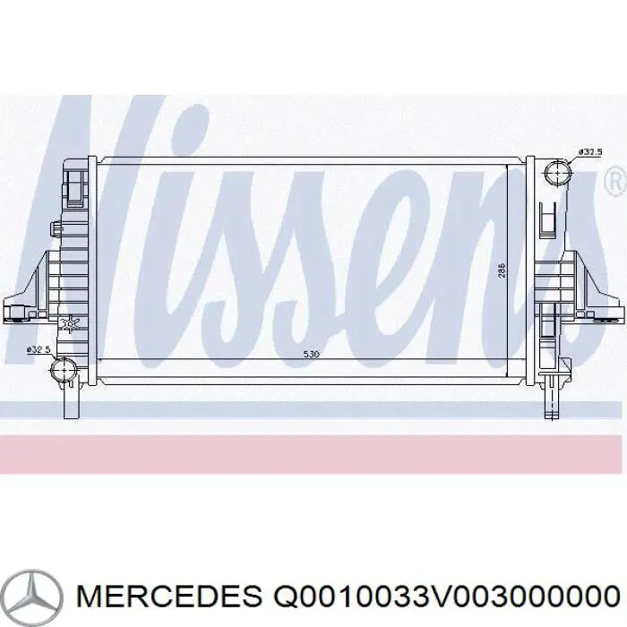 Q0010033V003000000 Mercedes Радиатор основной