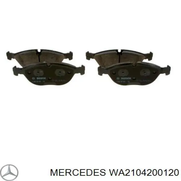 WA2104200120 Mercedes колодки тормозные передние дисковые