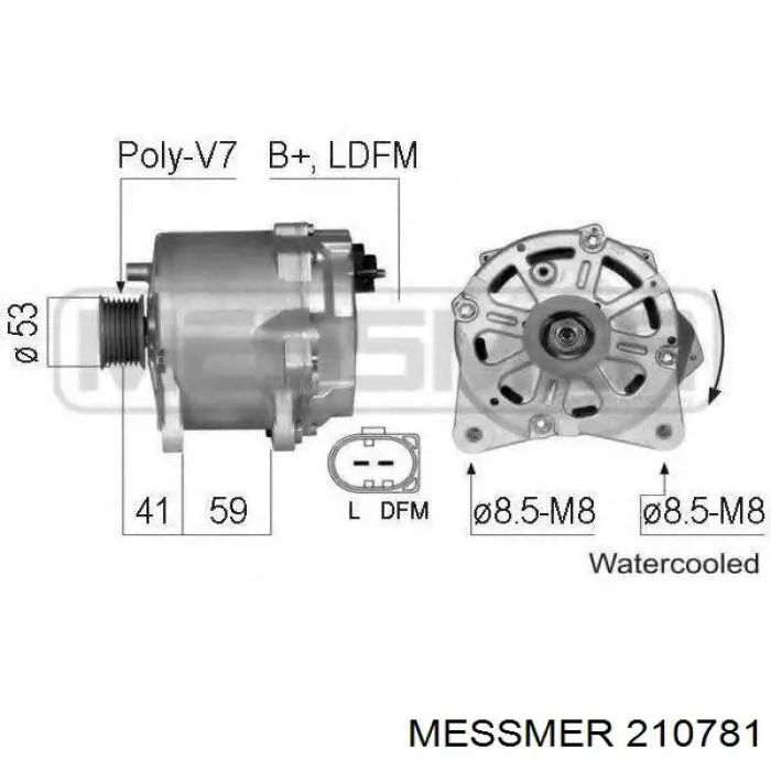 Автомобильный генератор Messmer 210781 цена, от 126.69 USD