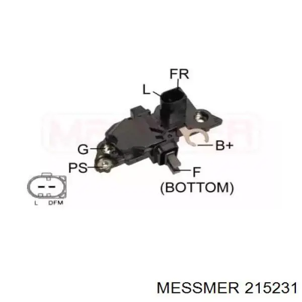 Реле-регулятор генератора (реле зарядки) MESSMER 215231