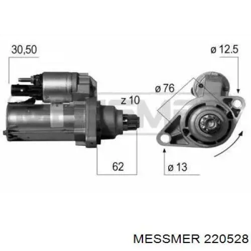 Стартер TS12ER20 MSG Rebuilding