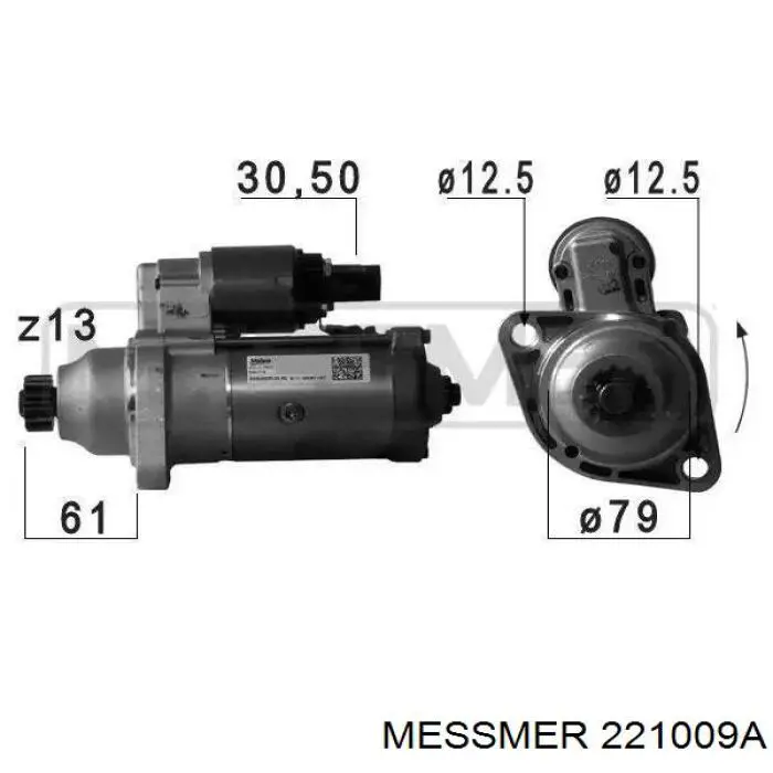 221009A Messmer Стартер автомобиля