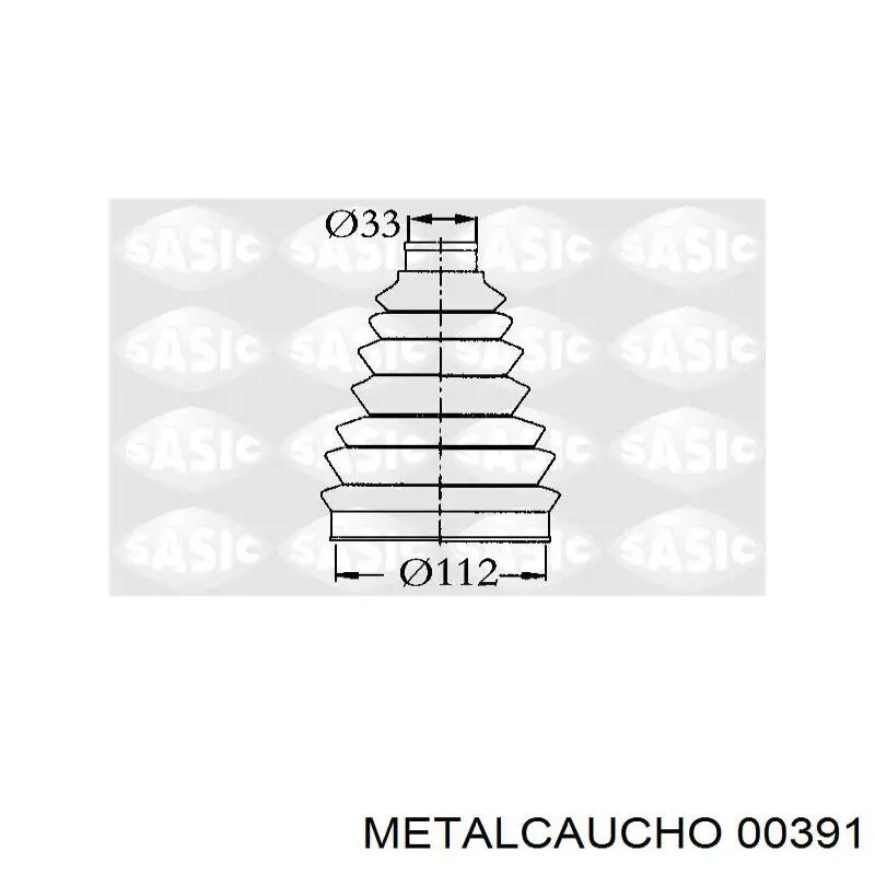 Пыльник ШРУСа наружный 00391 Metalcaucho