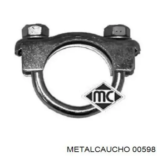 Хомут глушителя передний METALCAUCHO 00598