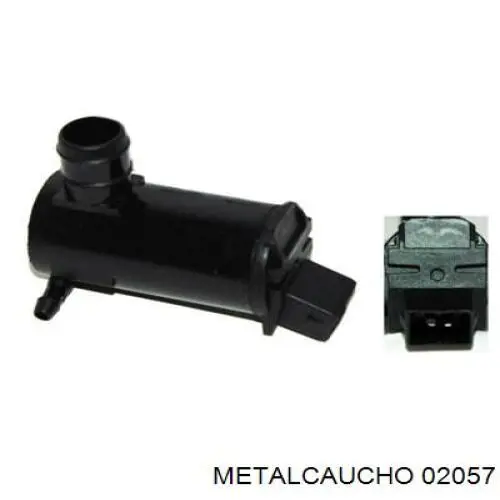 02057 Metalcaucho насос-мотор омывателя стекла переднего/заднего
