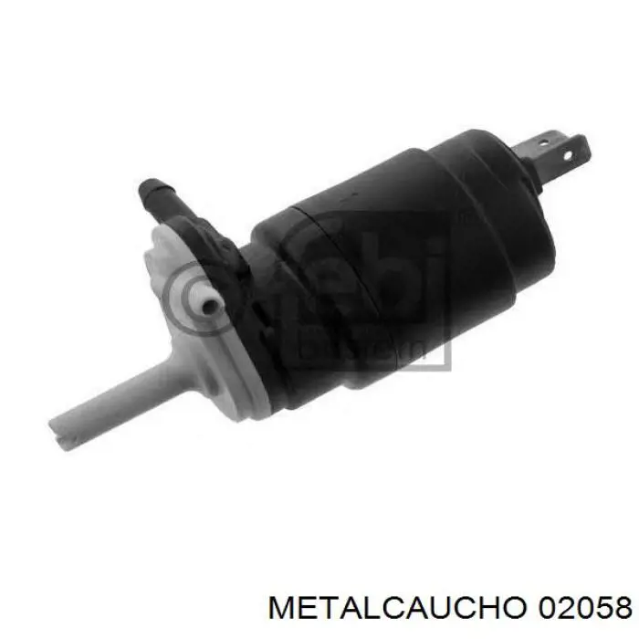 02058 Metalcaucho насос-мотор омывателя стекла переднего/заднего
