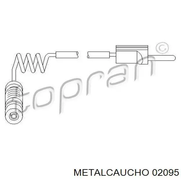 02095 Metalcaucho датчик износа тормозных колодок задний