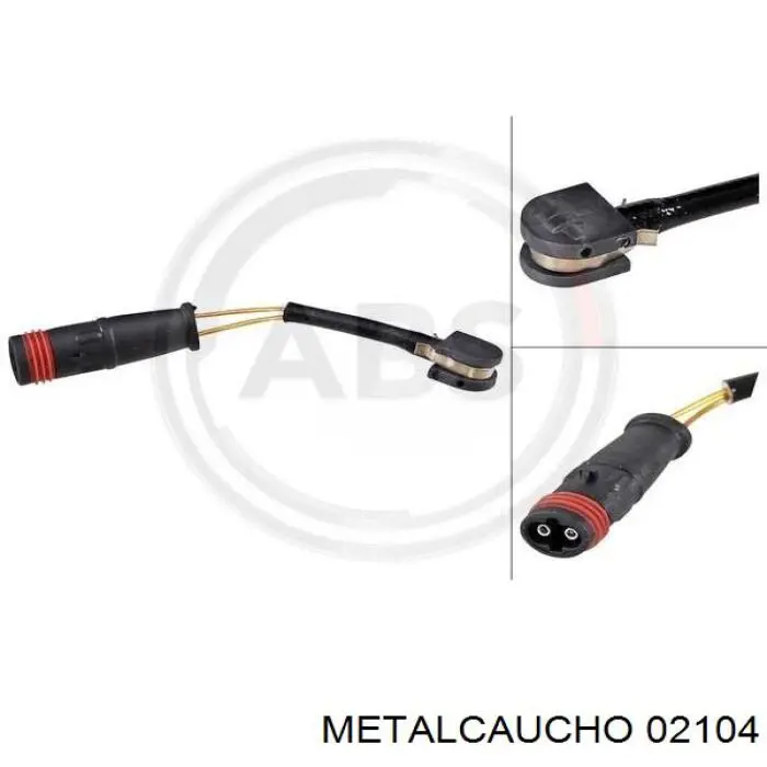 02104 Metalcaucho датчик износа тормозных колодок задний