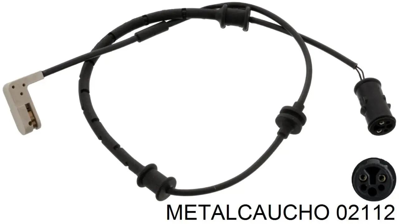 02112 Metalcaucho датчик износа тормозных колодок передний