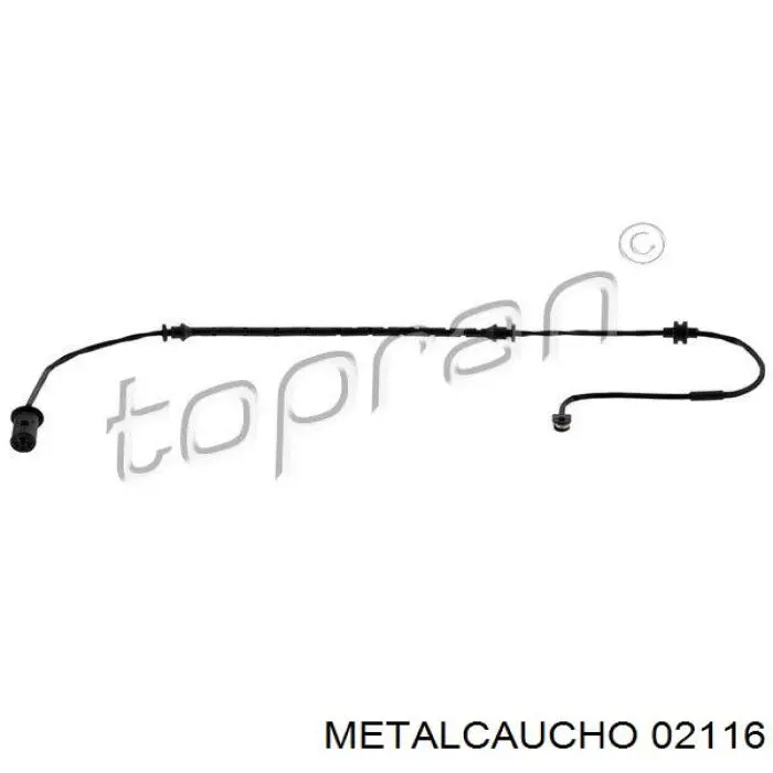 02116 Metalcaucho датчик износа тормозных колодок передний