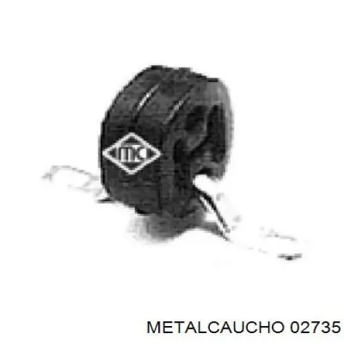 02735 Metalcaucho подушка крепления глушителя