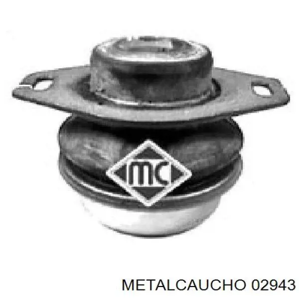 02943 Metalcaucho подушка (опора двигателя левая)